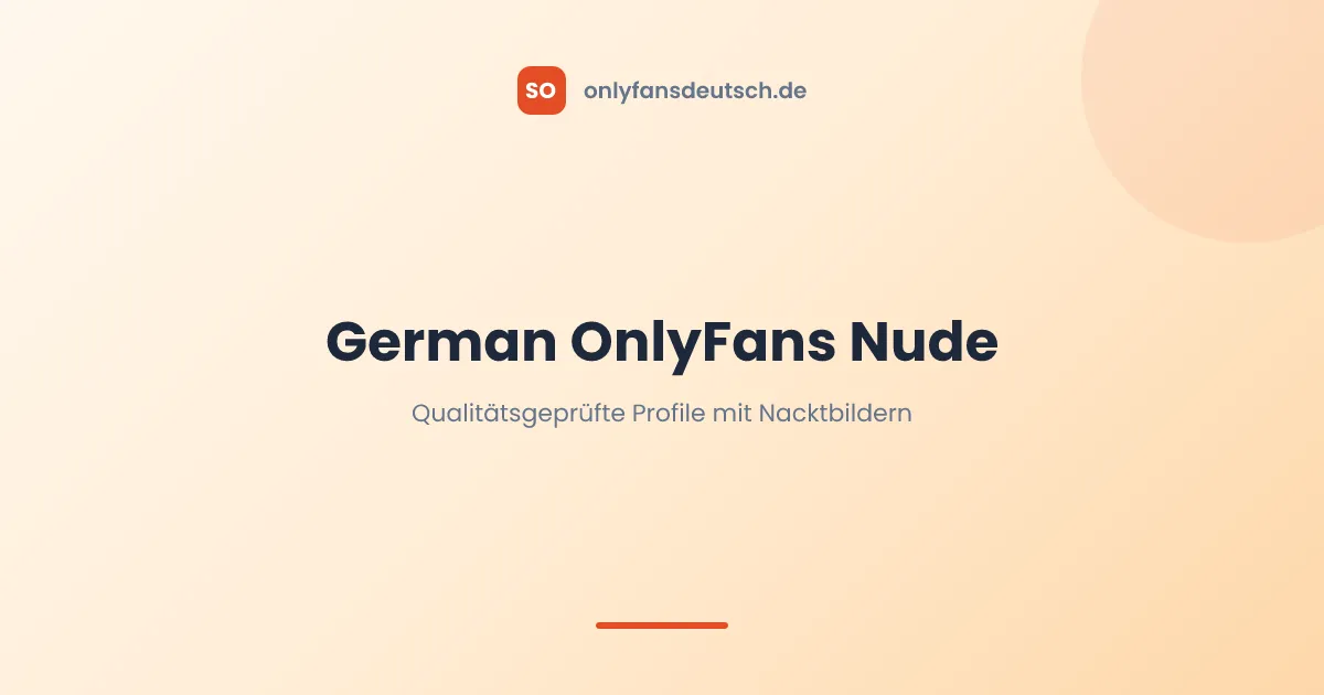 Deutsche OnlyFans Nude